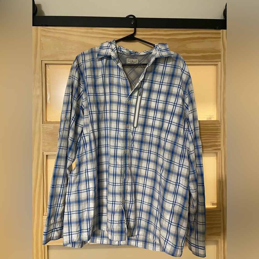 L.L. Bean - Vented outdoor shirt with waterproof zipper pocket
